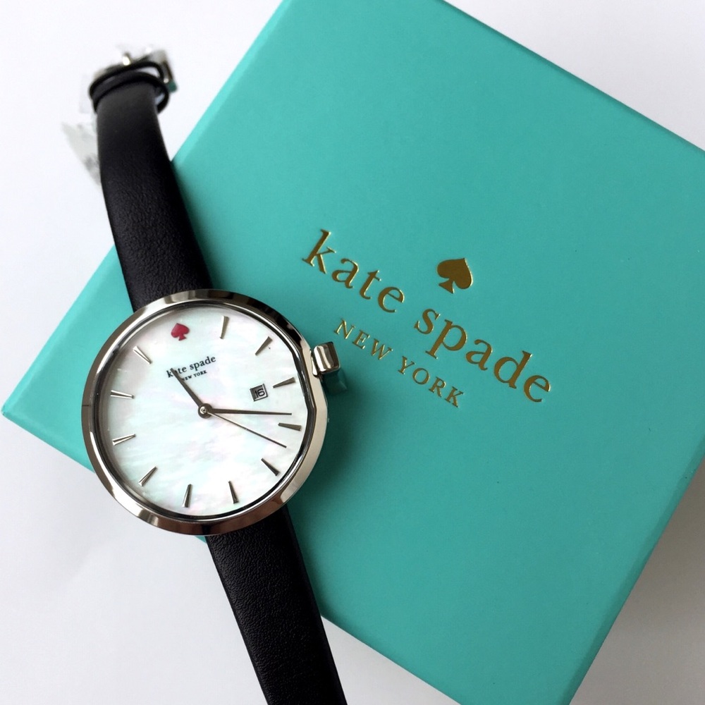 New Kate Spade Park Row Leather Strap Watch - Picture 8 of 8
